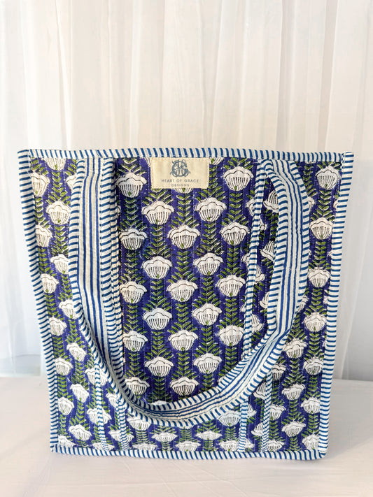 Blue Skies | Regular Quilted Tote Bag