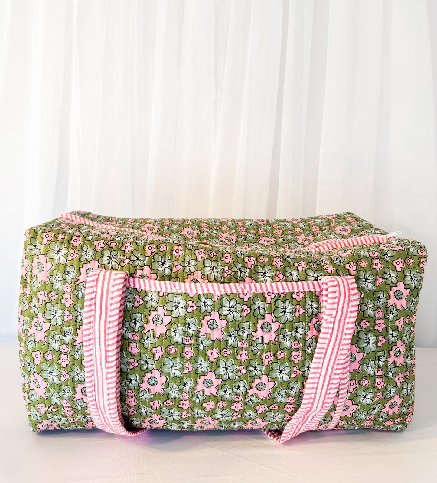 Spring Vines Large Quilted Duffle