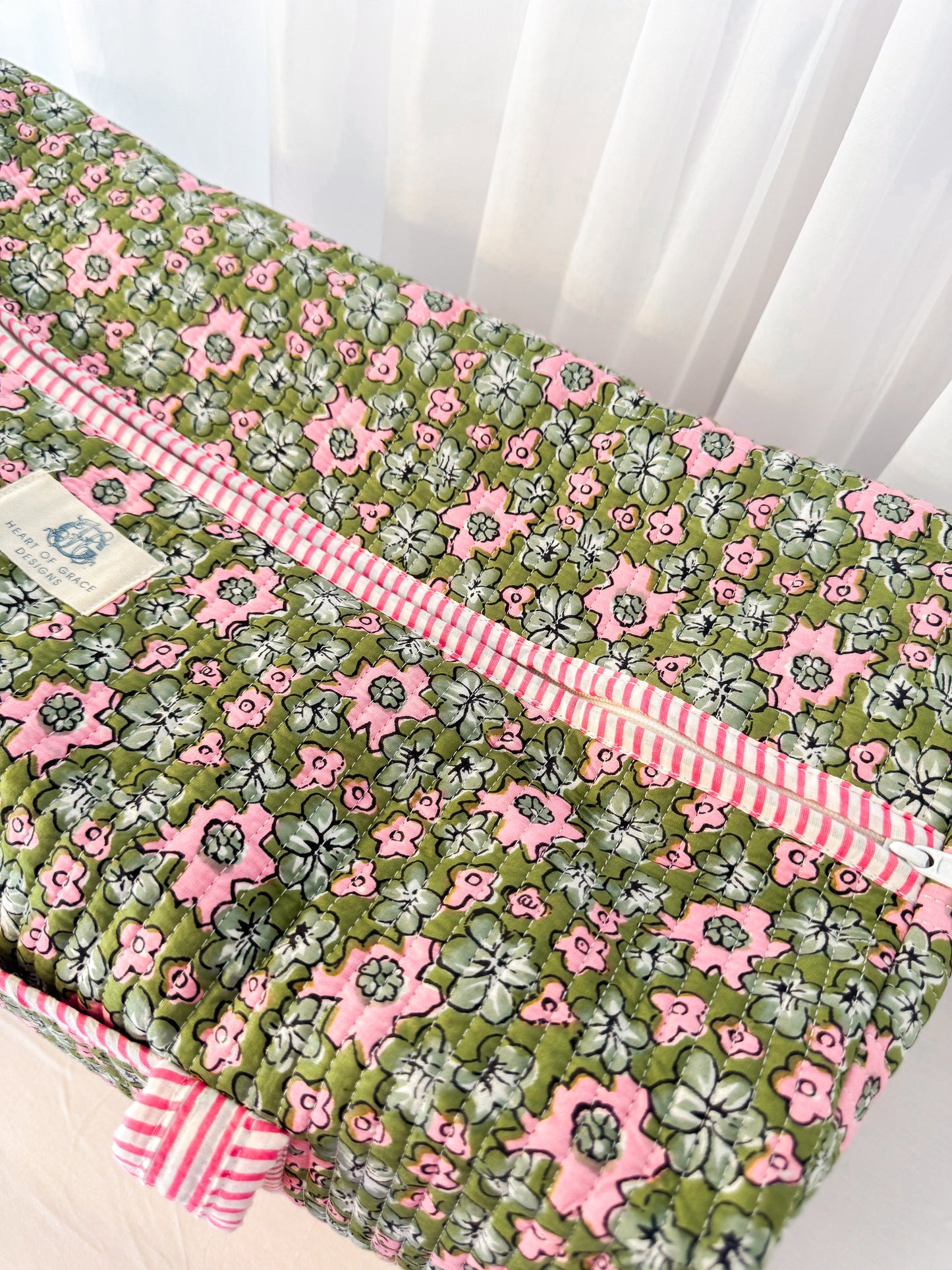 Spring Vines Large Quilted Duffle