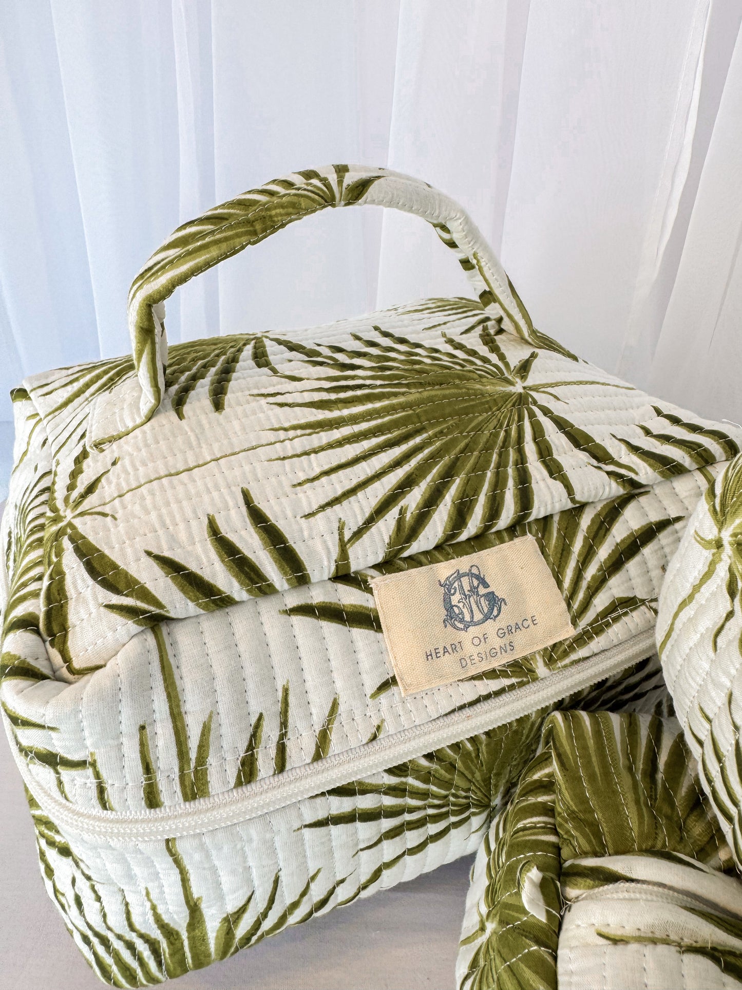 West Palm Quilted Cosmetic Bag Set of 3