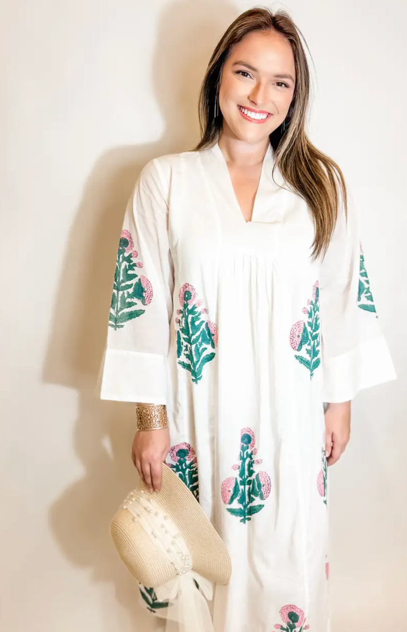 Sweet Rose Caftan Dress