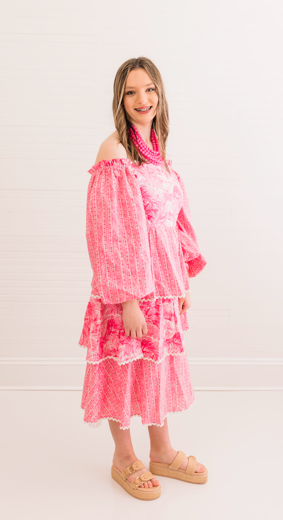 Pink Paradise RicRac Maxi Dress