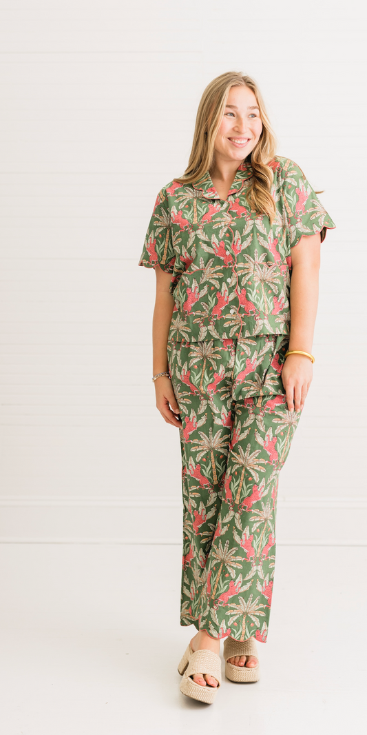 Grace Royale | Henley PJ Pant Set