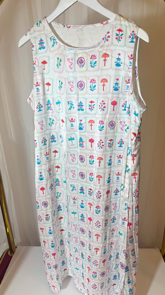 MahJong Satin Maxi Dress