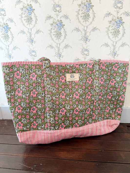 Spring Vines Bucket Tote