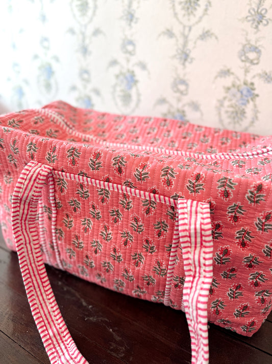 Rosebud Grace Large Quilted Duffle