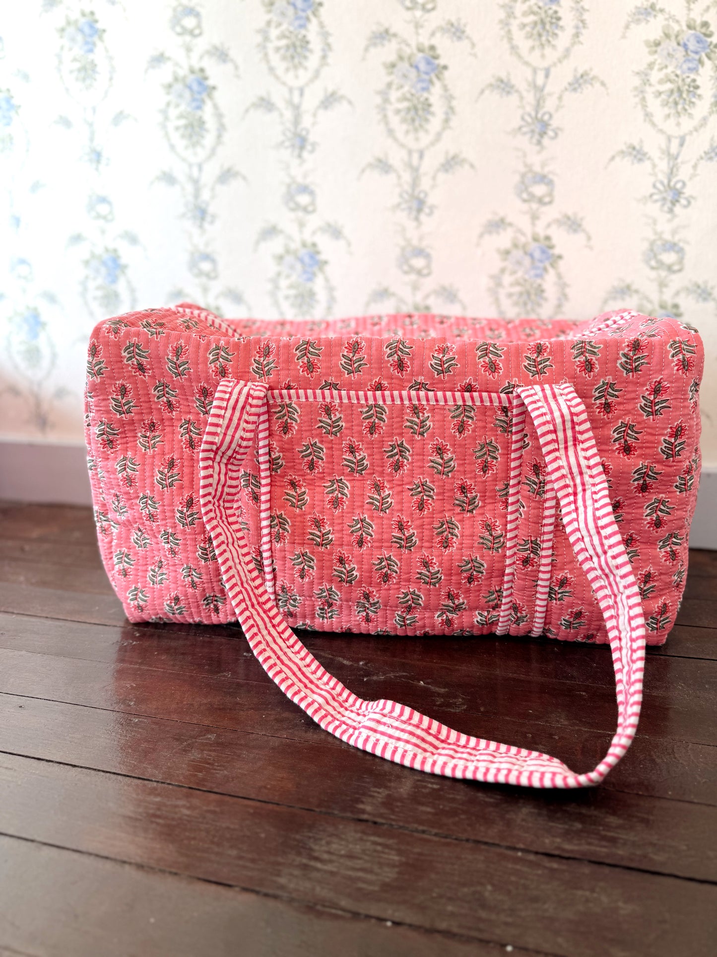 Rosebud Grace Large Quilted Duffle