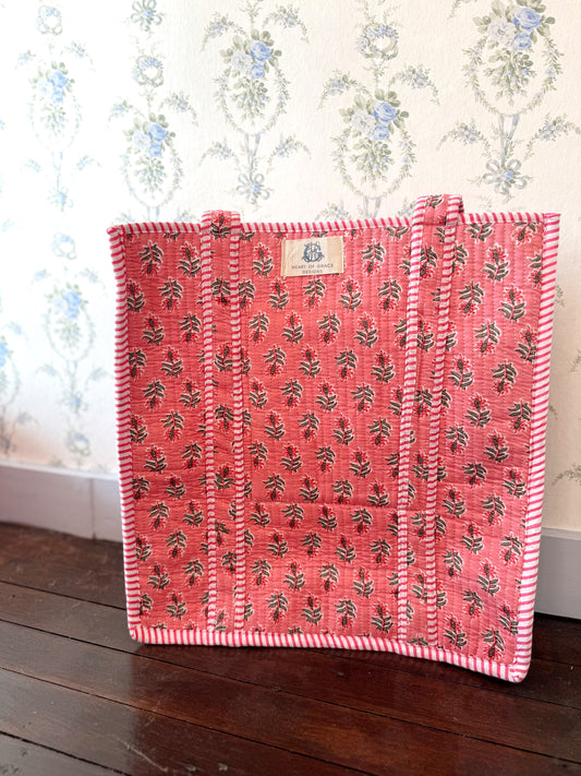 Rosebud Grace Regular Quilted Tote