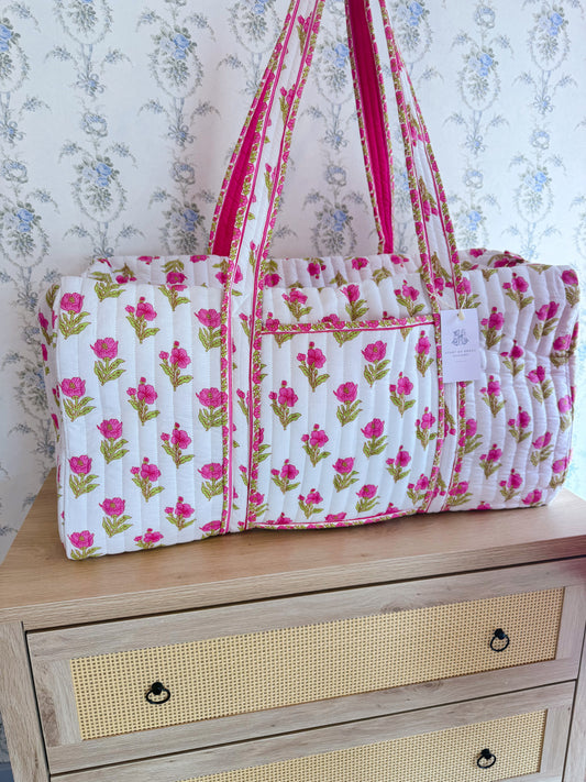 Magnolia Luxe | XL Quilted Duffle Bag