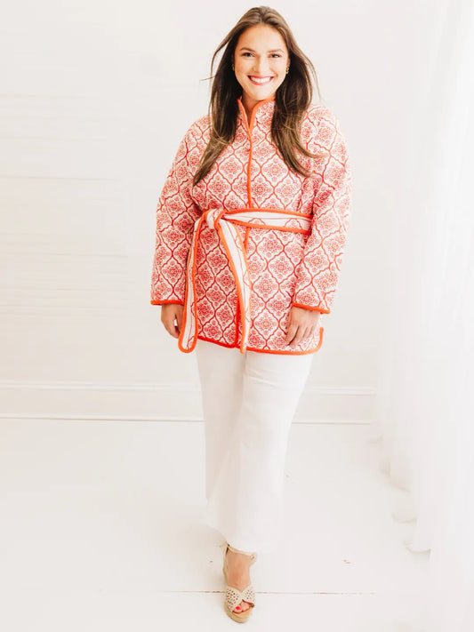 Clementine Court | Ashford Velvet Long Quilted Jacket